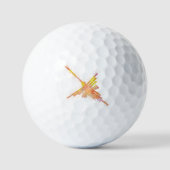 Nazca Lines Hummingbird Waterverf Print Golfballen (Voorkant)