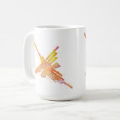 Nazca Lines Hummingbird Waterverf Print Koffiemok (Voorkant links)