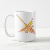 Nazca Lines Hummingbird Waterverf Print Koffiemok (Links)