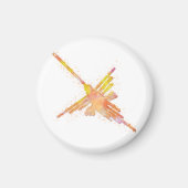 Nazca Lines Hummingbird Waterverf Print Magneet (Voorkant)