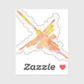 Nazca Lines Hummingbird Waterverf Print Sticker (Vel)
