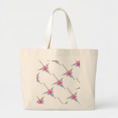 Nazca Lines Hummingvogels - Vertogen versie Grote Tote Bag (Voorkant)