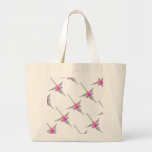 Nazca Lines Hummingvogels - Vertogen versie Grote Tote Bag