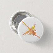 Nazca Lines Kolibrie Aquarelprint Ronde Button 3,2 Cm (Voorkant /achterkant)