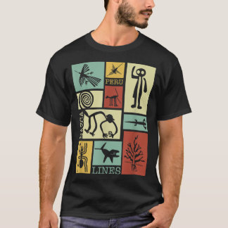 Nazca Lines - Peru Geoglyph Monkey Astronaut Spide T-shirt