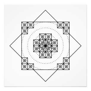 Nazca mandala peru geogliph symbool geometrie heil foto afdruk
