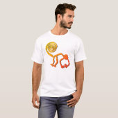 Nazca Monkey in brand T-shirt (Voorkant volledig)