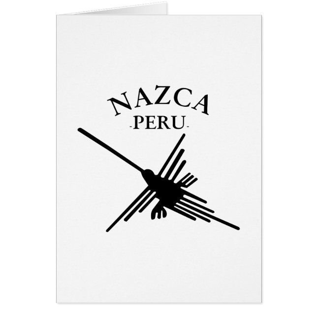 Nazca peru Hummingbird met gebogen tekst (Voorkant)