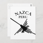 Nazca peru Hummingbird met gebogen tekst Briefkaart (Voorkant / Achterkant)