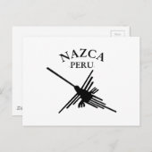 Nazca peru Hummingbird met gebogen tekst Briefkaart (Voorkant / Achterkant)