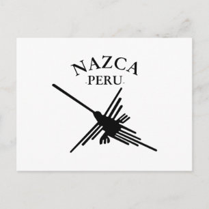 Nazca peru Hummingbird met gebogen tekst Briefkaart