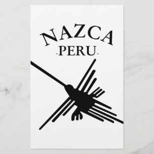 Nazca peru Hummingbird met gebogen tekst Briefpapier