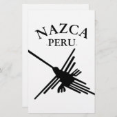 Nazca peru Hummingbird met gebogen tekst Briefpapier (Voorkant / Achterkant)