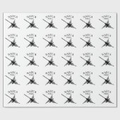 Nazca peru Hummingbird met gebogen tekst Cadeaupapier (Vlak)