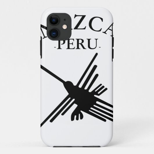 Nazca peru Hummingbird met gebogen tekst Case-Mate iPhone Case (Achterkant)