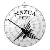 Nazca peru Hummingbird met gebogen tekst Dartbord (Voorkant)