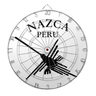 Nazca peru Hummingbird met gebogen tekst Dartbord