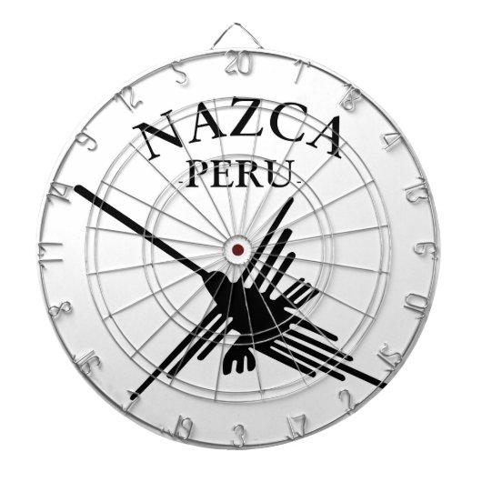 Nazca peru Hummingbird met gebogen tekst Dartbord (Voorkant)