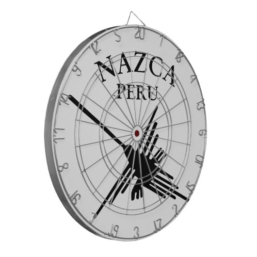 Nazca peru Hummingbird met gebogen tekst Dartbord (Voorkant Links)