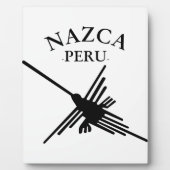 Nazca peru Hummingbird met gebogen tekst Fotoplaat (Voorkant)