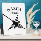 Nazca peru Hummingbird met gebogen tekst Fotoplaat (Zijkant)