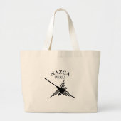 Nazca peru Hummingbird met gebogen tekst Grote Tote Bag (Voorkant)