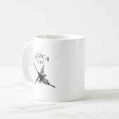 Nazca peru Hummingbird met gebogen tekst Koffiemok (Voorkant links)