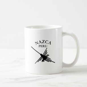 Nazca peru Hummingbird met gebogen tekst Koffiemok