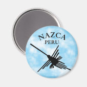 Nazca peru Hummingbird met gebogen tekst Magneet (Voorkant / Achterkant)
