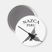 Nazca peru Hummingbird met gebogen tekst Magneet (Voorkant / Achterkant)