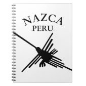 Nazca peru Hummingbird met gebogen tekst Notitieboek (Voorkant)