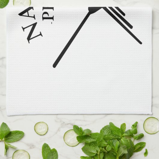 Nazca peru Hummingbird met gebogen tekst Theedoek (Gevouwen)