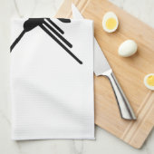 Nazca peru Hummingbird met gebogen tekst Theedoek (Quarter Fold)