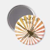 Nazca Peru Hummingbird Retro Sunset Magneet (Voorkant / Achterkant)