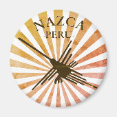 Nazca Peru Hummingbird Retro Sunset Magneet (Voorkant)