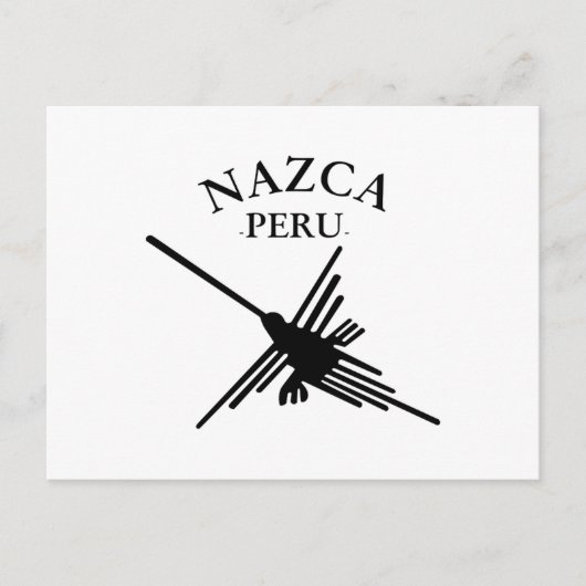 Nazca Peru Kolibrie Met Gebogen Tekst Briefkaart (Voorkant)