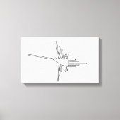 Nazca Peru-vogelsymbool uit de oudheid van de geog Canvas Afdruk (Voorkant)