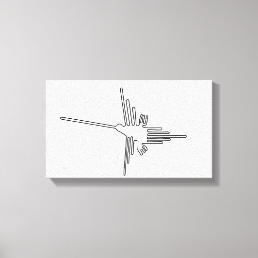 Nazca Peru-vogelsymbool uit de oudheid van de geog Canvas Afdruk (Voorkant)