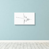 Nazca Peru-vogelsymbool uit de oudheid van de geog Canvas Afdruk (Insitu (Houten vloer))