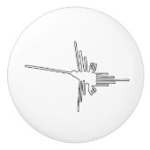 Nazca Peru-vogelsymbool uit de oudheid van de geog Keramische Knop (Voorkant)