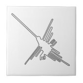 Nazca Peru-vogelsymbool uit de oudheid van de geog Tegeltje (Voorkant)