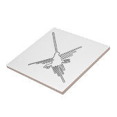 Nazca Peru-vogelsymbool uit de oudheid van de geog Tegeltje (Zijkant)