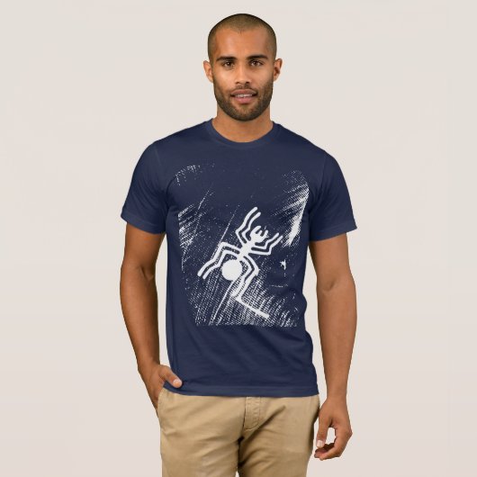 Nazca Spider Lines Ancient White Spider T-shirt (Voorkant volledig)