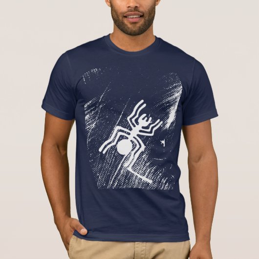 Nazca Spider Lines Ancient White Spider T-shirt (Voorkant)
