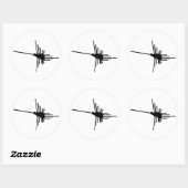 Nazca Vogel Oud symbool Peru Geoglyf Lijnen Ronde Sticker (Vel)