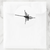 Nazca Vogel Oud symbool Peru Geoglyf Lijnen Ronde Sticker (Tas)