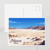 Nazcawoestijn Peru Briefkaart (Voorkant / Achterkant)