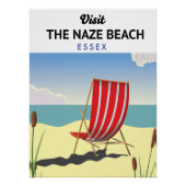 Naze Beach Essex-reisposter Perfect Poster (Voorkant)