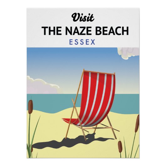 Naze Beach Essex-reisposter Perfect Poster (Voorkant)