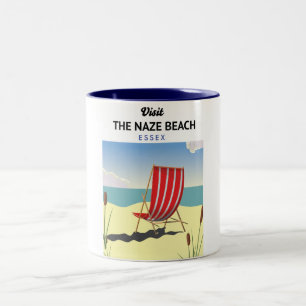 Naze Beach Essex-reisposter Tweekleurige Koffiemok